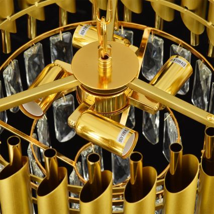 Brilagi - Láncra akasztott csillár ECLIPSE 5×E14/10W/230V Ø 38 cm, aranyszínű