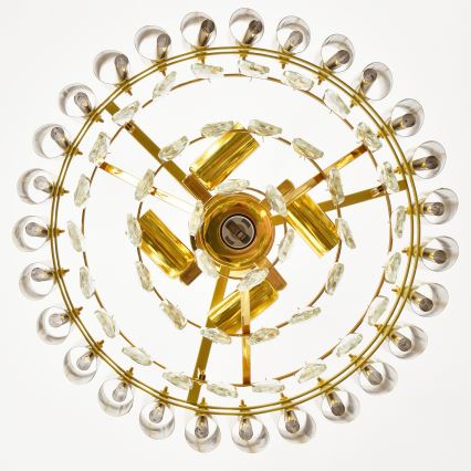 Brilagi - Láncra akasztott csillár ECLIPSE 5×E14/10W/230V Ø 38 cm, aranyszínű