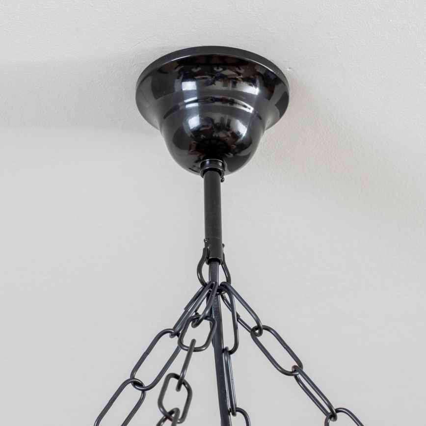 Brilagi - Láncra szerelt ROATA csillár 8xE14/40W/230V, átmérő 70 cm, bükk/dió