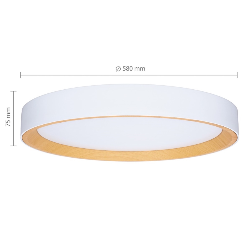 Brilagi - LED dimmelhető mennyezeti lámpatest LARIOS LED/72W/230V 3000-6500K fehér átm. 59 cm + távirányító