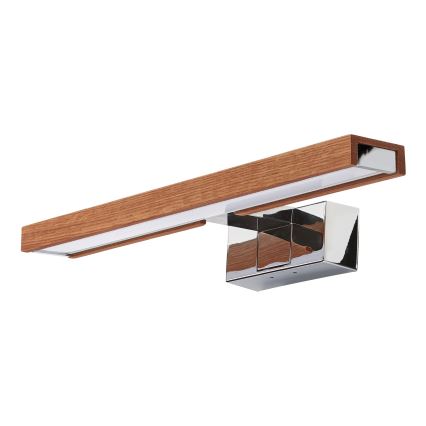 Brilagi - LED fürdőszobai tükörvilágítás 3 az 1-ben WOODY MIRROR LED/8W/230V 40 cm IP44 fényes króm/tölgy cseresznye