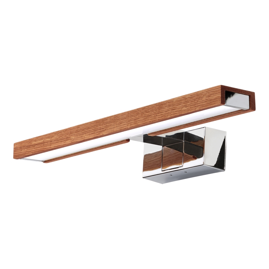 Brilagi - LED fürdőszobai tükörvilágítás 3 az 1-ben WOODY MIRROR LED/8W/230V 40 cm IP44 fényes króm/tölgy cseresznye