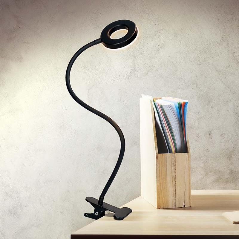 Brilagi - LED állítható fényerejű csipeszes lámpa ORBELA LED/8W/230V 3000/4000/5000K fekete