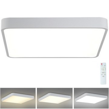 Brilagi - LED állítható fényerejű mennyezeti lámpa POOL SQUARE LED/48W/230V 3000-6000K 50x50 cm fehér + távirányító