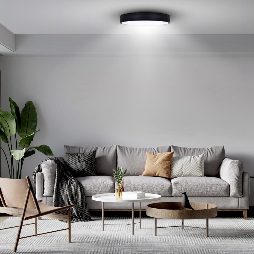 Brilagi - LED dimmelhető mennyezeti lámpa POOL SMART LED/48W/230V 40 cm 3000-6000K Wi-Fi Tuya + távirányító fekete