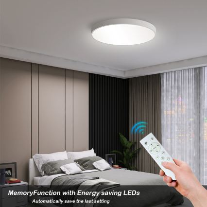 Brilagi - LED dimmelhető mennyezeti lámpa POOL SMART LED/60W/230V 3000-6000K 50 cm + távirányító fehér