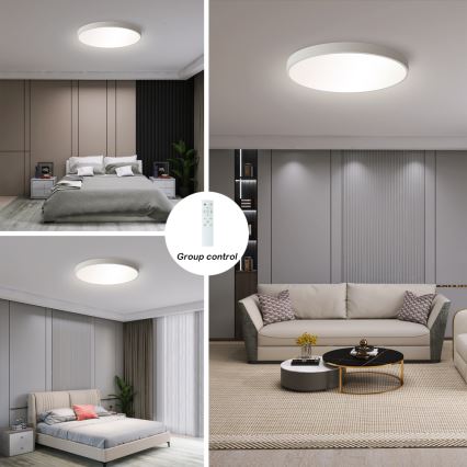 Brilagi - LED állítható fényerejű mennyezeti lámpa POOL SMART LED/60W/230V 50 cm 3000-6000K Wi-Fi Tuya + távirányító fehér