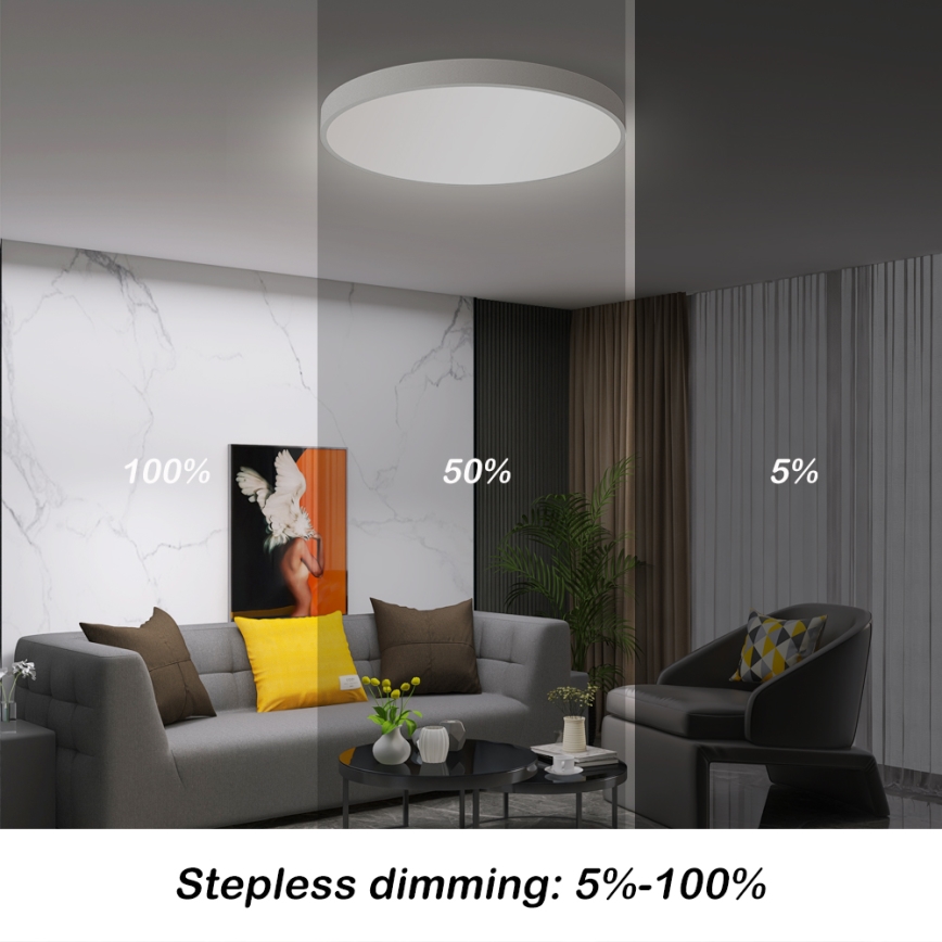 Brilagi - LED állítható fényerejű mennyezeti lámpa POOL SMART LED/60W/230V 50 cm 3000-6000K Wi-Fi Tuya + távirányító fehér