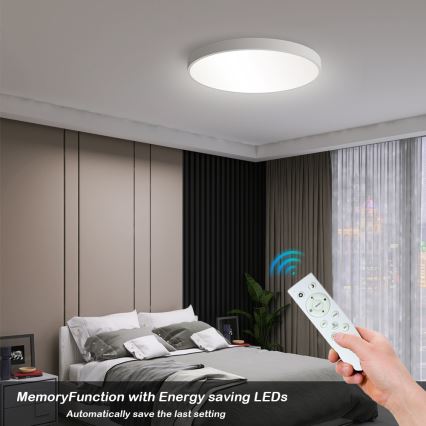 Brilagi - LED állítható fényerejű mennyezeti lámpa POOL SMART LED/60W/230V 50 cm 3000-6000K Wi-Fi Tuya + távirányító fehér