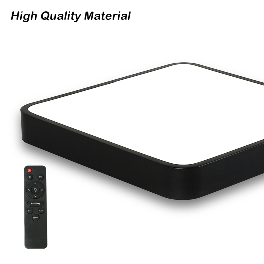 Brilagi - LED dimmelhető mennyezeti lámpa POOL SQUARE LED/36W/230V 3000-6000K 40x40 cm fekete + távirányító