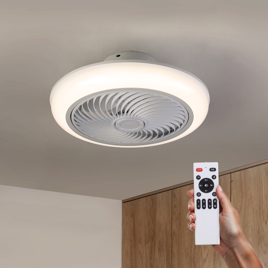Brilagi - LED dimmelhető mennyezeti lámpa ventilátorral LED/30W/230V 3000-6500K fehér + távirányító
