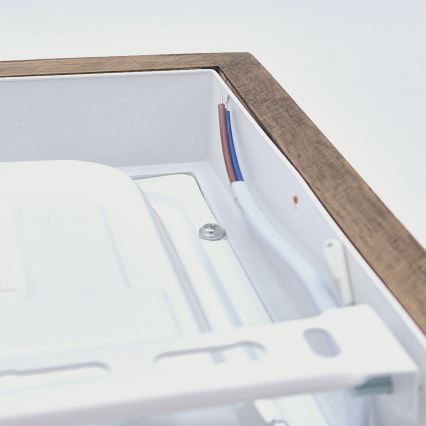 Brilagi - LED állítható fényerejű fürdőszobai mennyezeti lámpa WOODY FRAME LED/24W/230V tölgy dió 30x30 cm 3000-6000K IP44 + távirányító