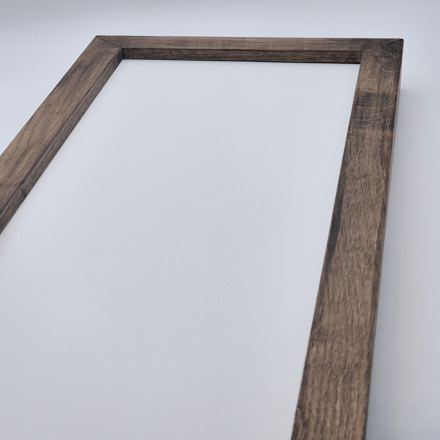 Brilagi - LED állítható fényerejű fürdőszobai mennyezeti lámpa WOODY FRAME LED/50W/230V tölgy dió 120x30 cm 3000-6000K IP44 + távirányító