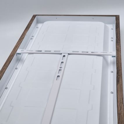 Brilagi - LED állítható fényerejű fürdőszobai mennyezeti lámpa WOODY FRAME LED/50W/230V tölgy dió 120x30 cm 3000-6000K IP44 + távirányító