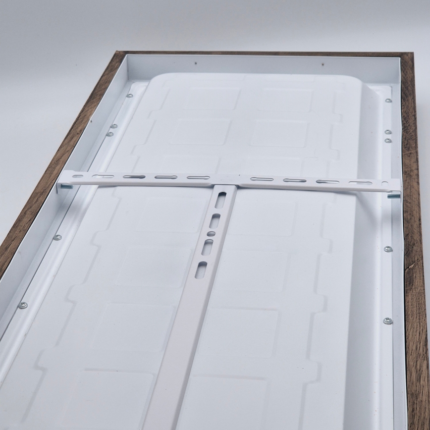 Brilagi - LED állítható fényerejű fürdőszobai mennyezeti lámpa WOODY FRAME LED/50W/230V tölgy dió 120x30 cm 3000-6000K IP44 + távirányító