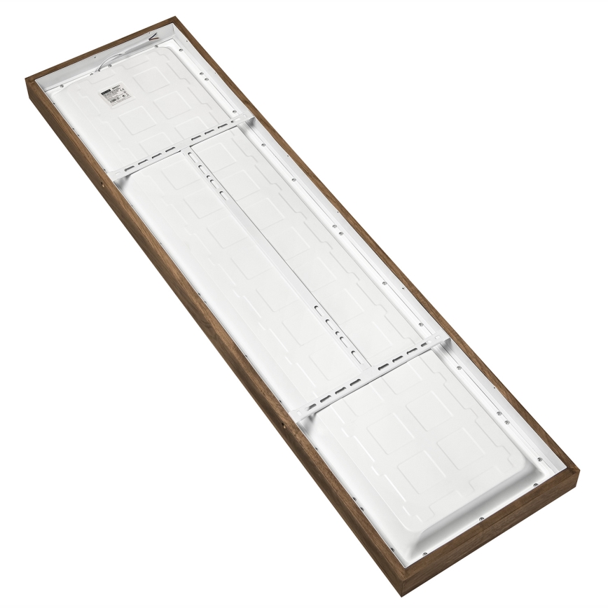 Brilagi - LED állítható fényerejű fürdőszobai mennyezeti lámpa WOODY FRAME LED/50W/230V tölgy dió 120x30 cm 3000-6000K IP44 + távirányító