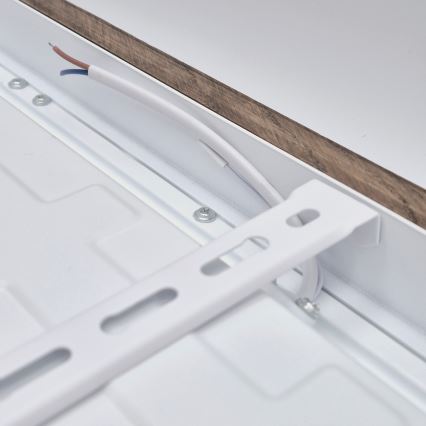 Brilagi - LED állítható fényerejű fürdőszobai mennyezeti lámpa WOODY FRAME LED/50W/230V tölgy dió 60x60 cm 3000-6000K IP44 + távirányító