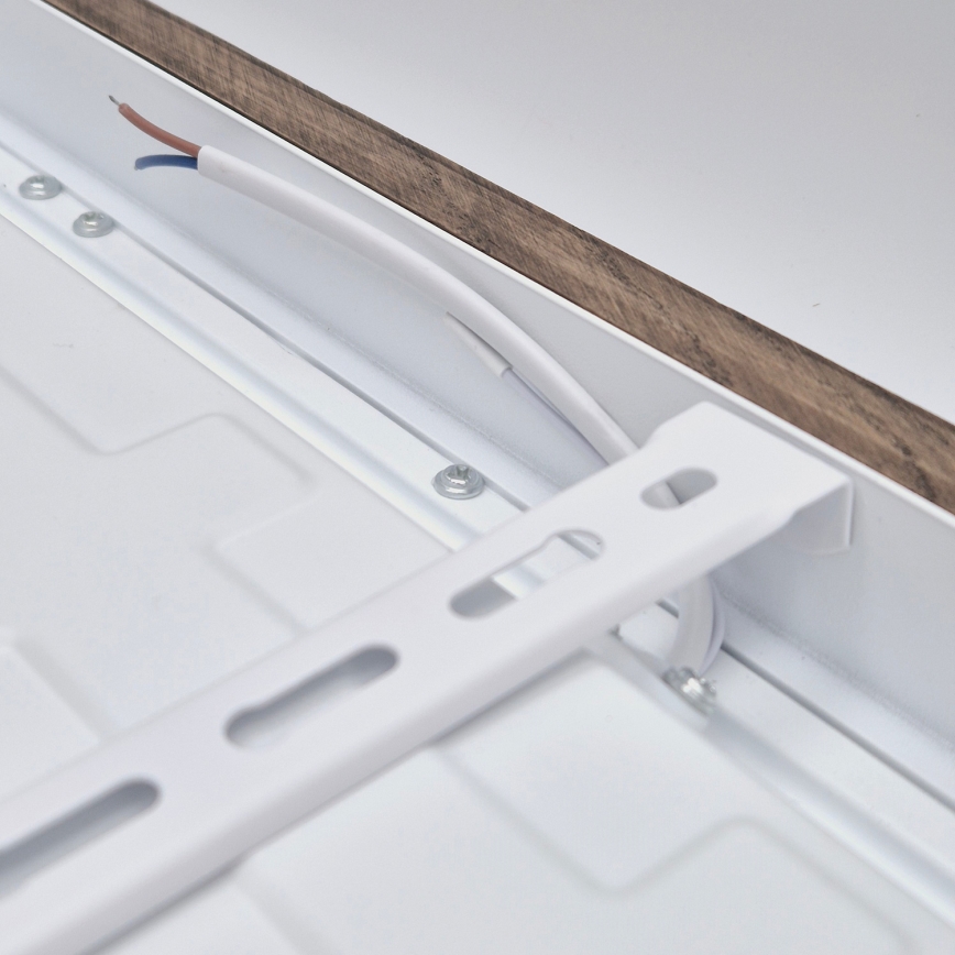 Brilagi - LED állítható fényerejű fürdőszobai mennyezeti lámpa WOODY FRAME LED/50W/230V tölgy dió 60x60 cm 3000-6000K IP44 + távirányító