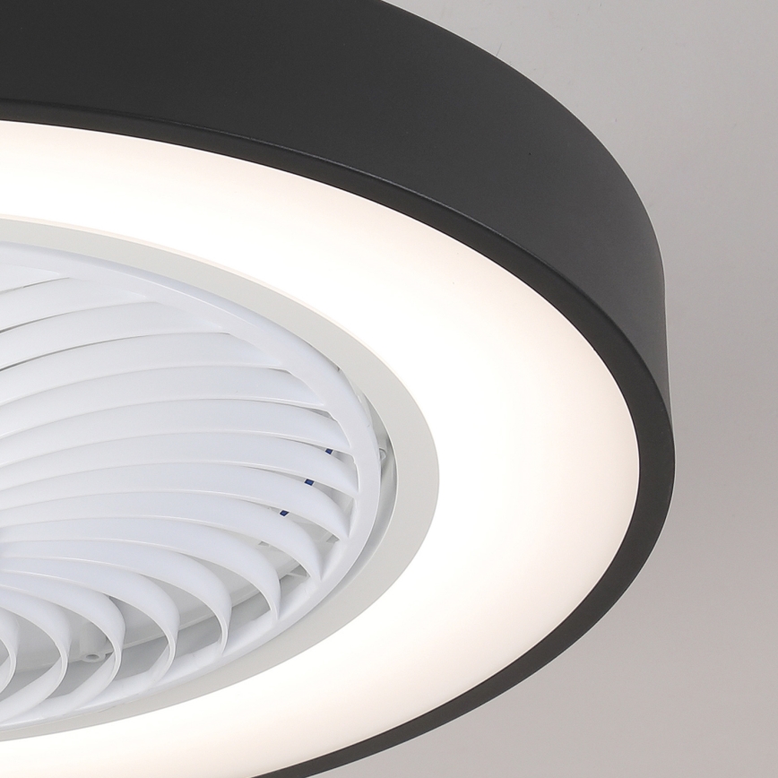 Brilagi - LED dimmelhető mennyezeti lámpa ventilátorral LED/30W/230V 3000-6500K fekete + távirányító