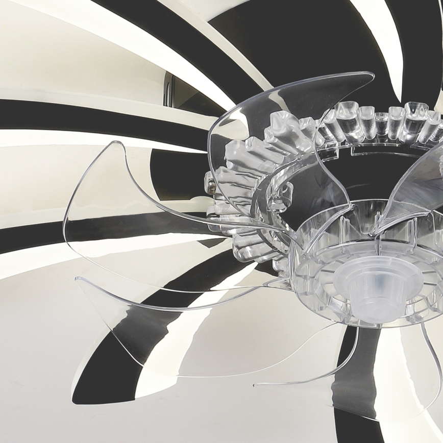 Brilagi - LED dimmelhető mennyezeti lámpa ventilátorral LED/50W/230V 3000-6500K fekete + távirányító