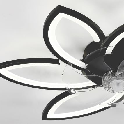 Brilagi - LED dimmelhető mennyezeti lámpa ventilátorral LED/50W/230V 3000-6500K fekete + távirányító