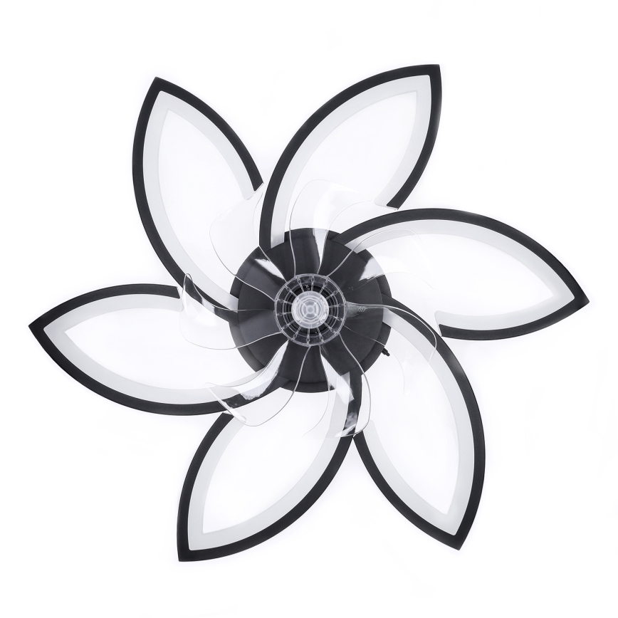 Brilagi - LED dimmelhető mennyezeti lámpa ventilátorral LED/50W/230V 3000-6500K fekete + távirányító