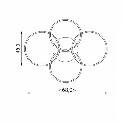 Brilagi - LED dimmelhető mennyezeti lámpa ORBITS LED/49W/230V 3000-6000K + távirányító