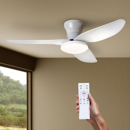 Brilagi - LED állítható fényerejű mennyezeti ventilátor LED/30W/230V 3000-6500K fehér + távirányító