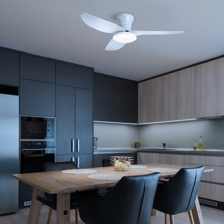 Brilagi - LED állítható fényerejű mennyezeti ventilátor LED/30W/230V 3000-6500K fehér + távirányító