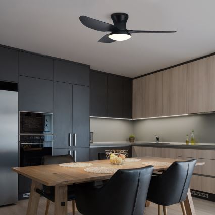 Brilagi - LED dimmelhető mennyezeti ventilátor LED/30W/230V 3000-6500K fekete + távirányító