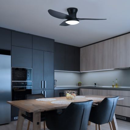 Brilagi - LED dimmelhető mennyezeti ventilátor LED/30W/230V 3000-6500K fekete + távirányító