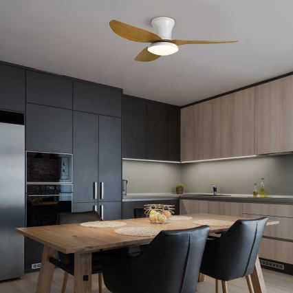 Brilagi - LED dimmelhető mennyezeti ventilátor LED/30W/230V 3000-6500K fehér/barna + távirányító