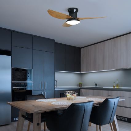 Brilagi - LED dimmelhető mennyezeti ventilátor LED/30W/230V 3000-6500K fekete/barna + távirányító