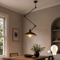 Brilagi - LED állítható rudas csillár IRONBEAM 1xE27/60W/230V fekete