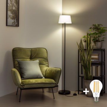 Brilagi - LED állólámpa CERIA 1x E27/40W/230V, átmérő 30 cm, fehér/fekete