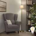 Brilagi - LED állólámpa CERIA 1xE27/20W/230V átm. 20,5 cm szürke/arany