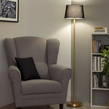Brilagi - LED állólámpa CERIA 1xE27/20W/230V átm. 30 cm fekete/arany