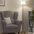 Brilagi - LED állólámpa CERIA 1xE27/20W/230V, átmérő 30 cm, fehér/arany