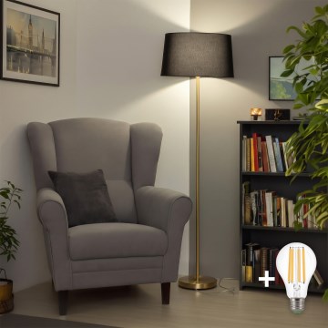 Brilagi - LED állólámpa CERIA 1xE27/20W/230V átmérő 45 cm fekete/arany