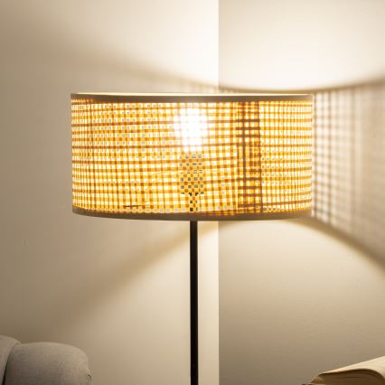 Brilagi - LED állólámpa CERIA 1xE27/40W/230V átm. 25 cm bambusz/fekete
