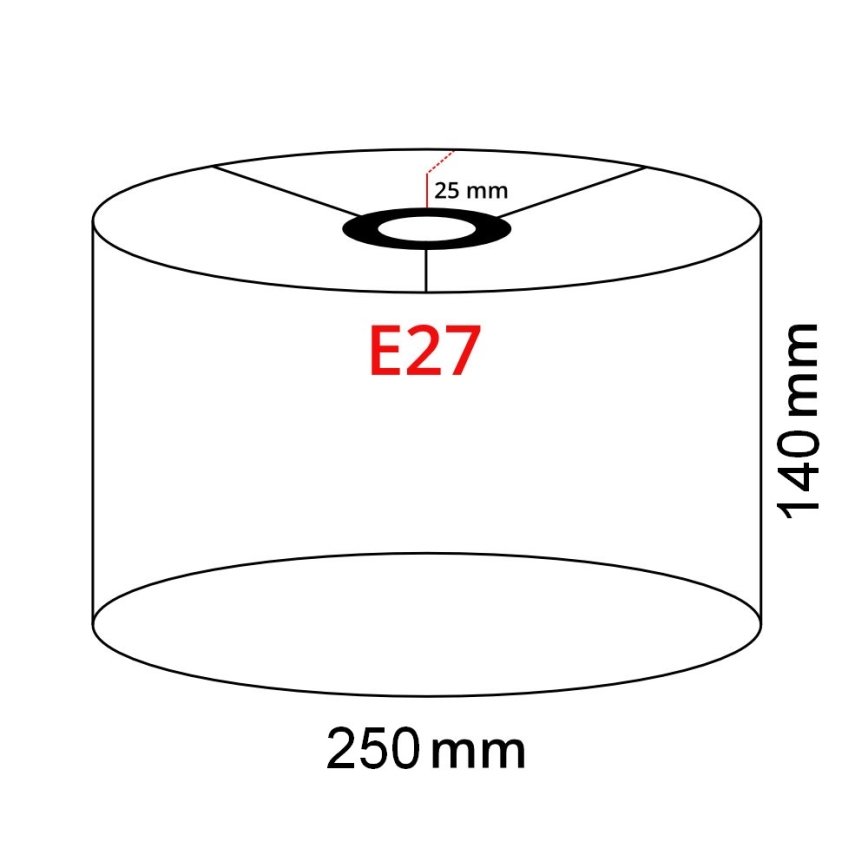 Brilagi - LED állólámpa CERIA 1xE27/40W/230V átm. 25 cm fehér/fekete