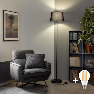 Brilagi - LED állólámpa CERIA 1xE27/40W/230V átm. 30 cm fekete