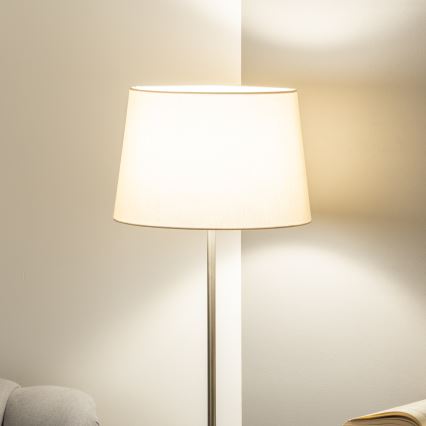 Brilagi - LED állólámpa CERIA 1xE27/40W/230V, átmérő 30 cm, bézs/matt króm