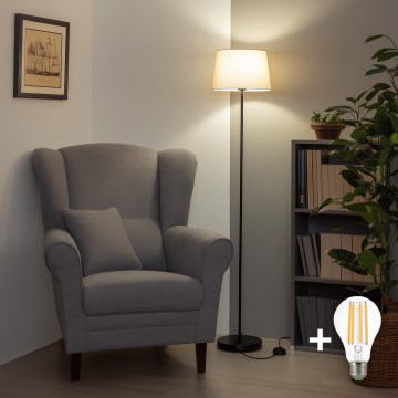 Brilagi - LED állólámpa CERIA 1xE27/40W/230V Ø 30 cm bézs/fekete