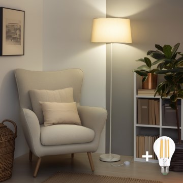 Brilagi - LED állólámpa CERIA 1xE27/40W/230V Ø 45 cm bézs/fehér