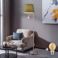 BRILAGI - LED állólámpa CERIA 1xE27/60W/230V + LED/2,1W átmérő 45 cm matt króm/zöld