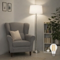 Brilagi - LED állólámpa CERIA 1xE27/60W/230V Ø 45 cm fényes króm/fehér