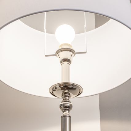 Brilagi - LED állólámpa CERIA 1xE27/60W/230V Ø 45 cm fényes króm/fehér