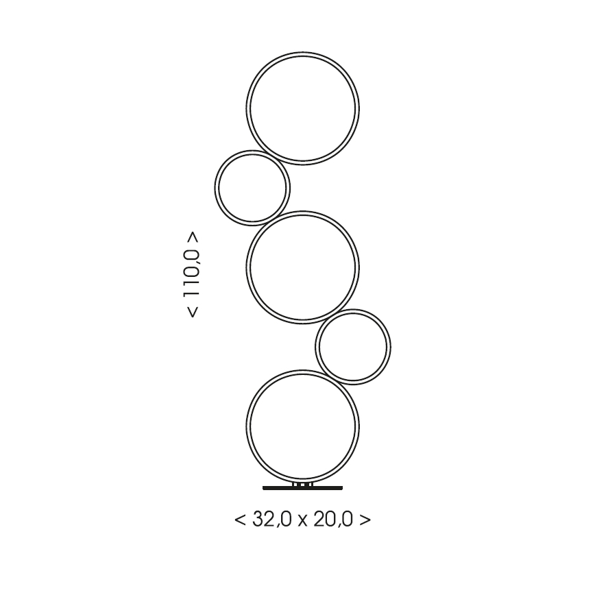 Brilagi - LED állólámpa ECHO LED/36W/230V 4000K 110 cm fekete