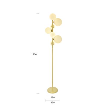 Brilagi - LED Állólámpa MILLA 7xG9/3W/230V arany/fehér